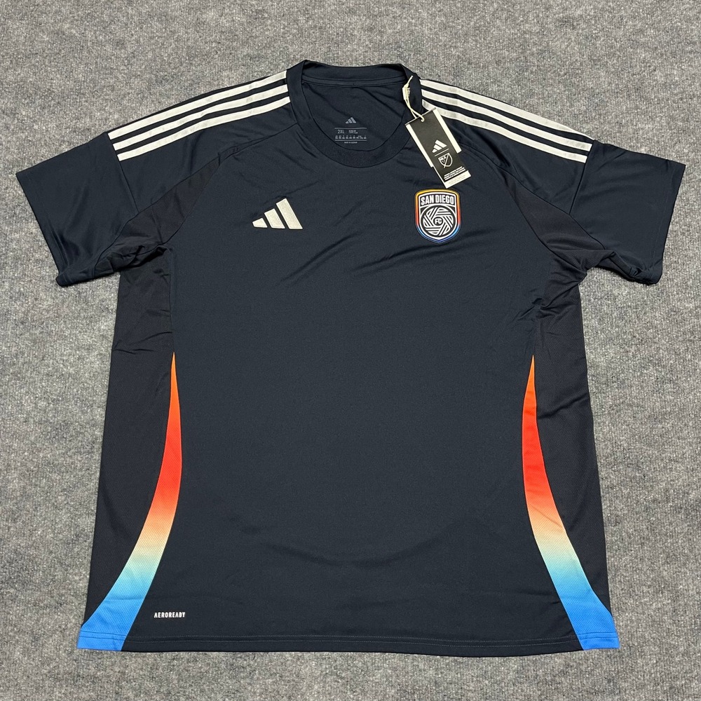 San Diego FC Jersey Men 2XL XXL Navy Blue Adidas Home Kit MLS Soccer 2025-26 NEW